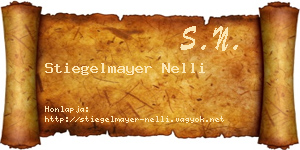 Stiegelmayer Nelli névjegykártya